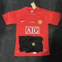 Manchester United HOME AIG RED 2008 OFFICIAL RETRO KIT